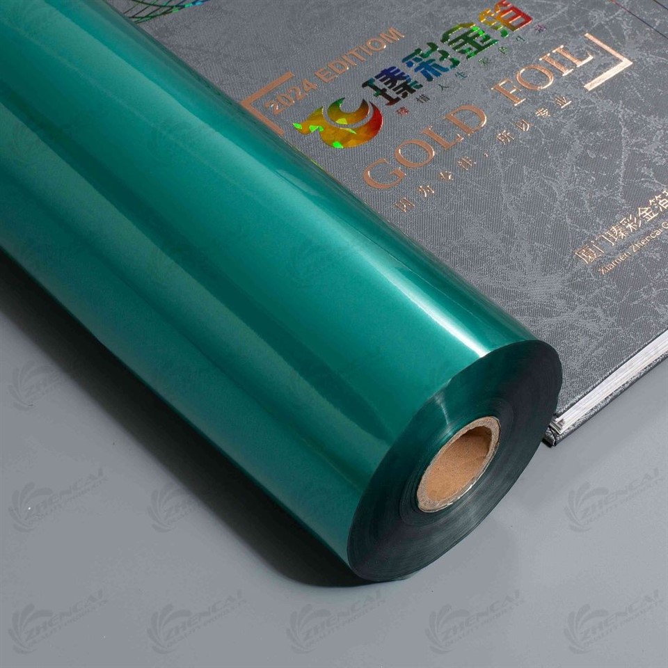 green matt textile stamp foil