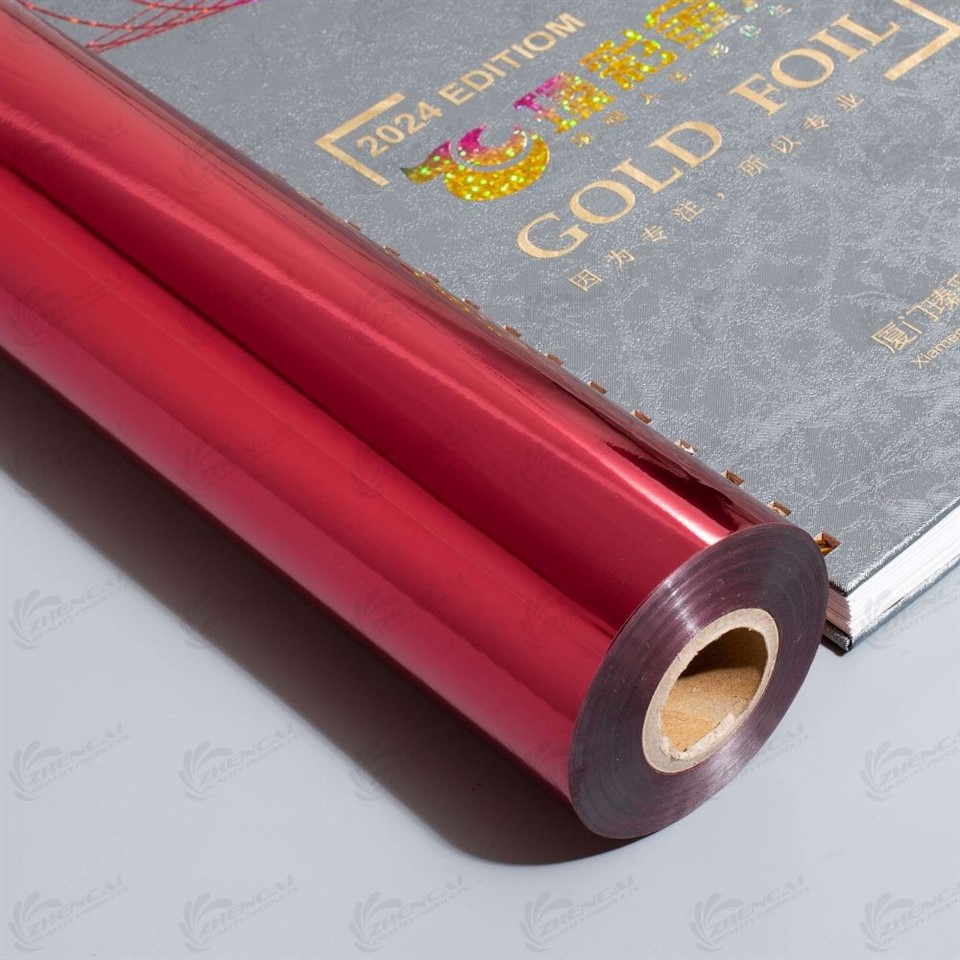 red fabric stamping foil