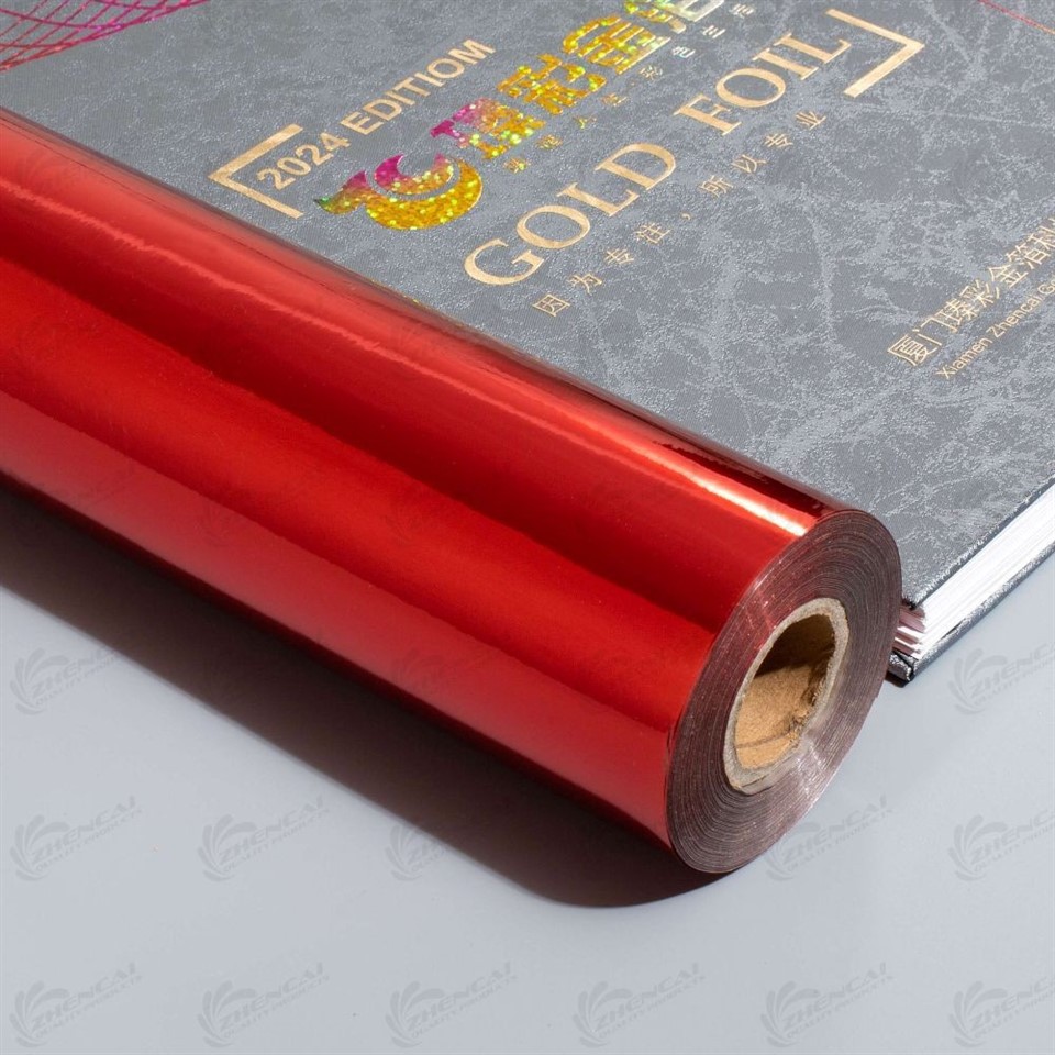 red plastic hot stamp foil