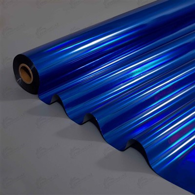 Fojl tal-plastik olografiku blu